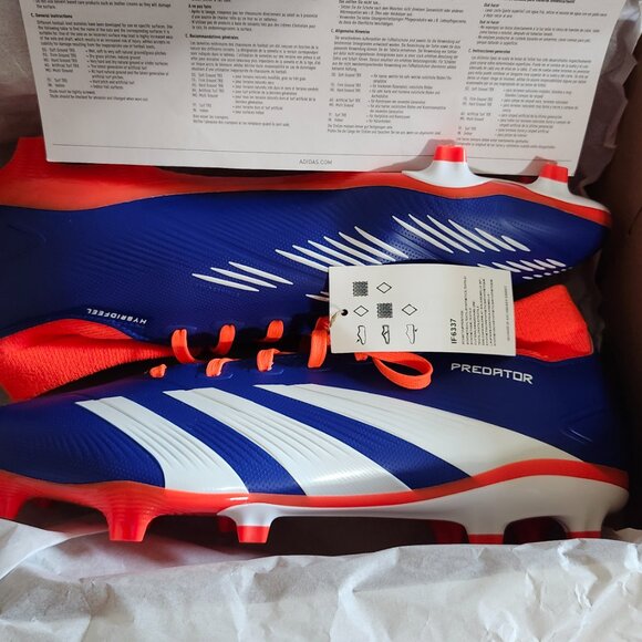 Adidas PREDATOR League Frim Ground Soccer Cleats Blue IF6337 NEW Sz 11M 12W - Picture 11 of 11
